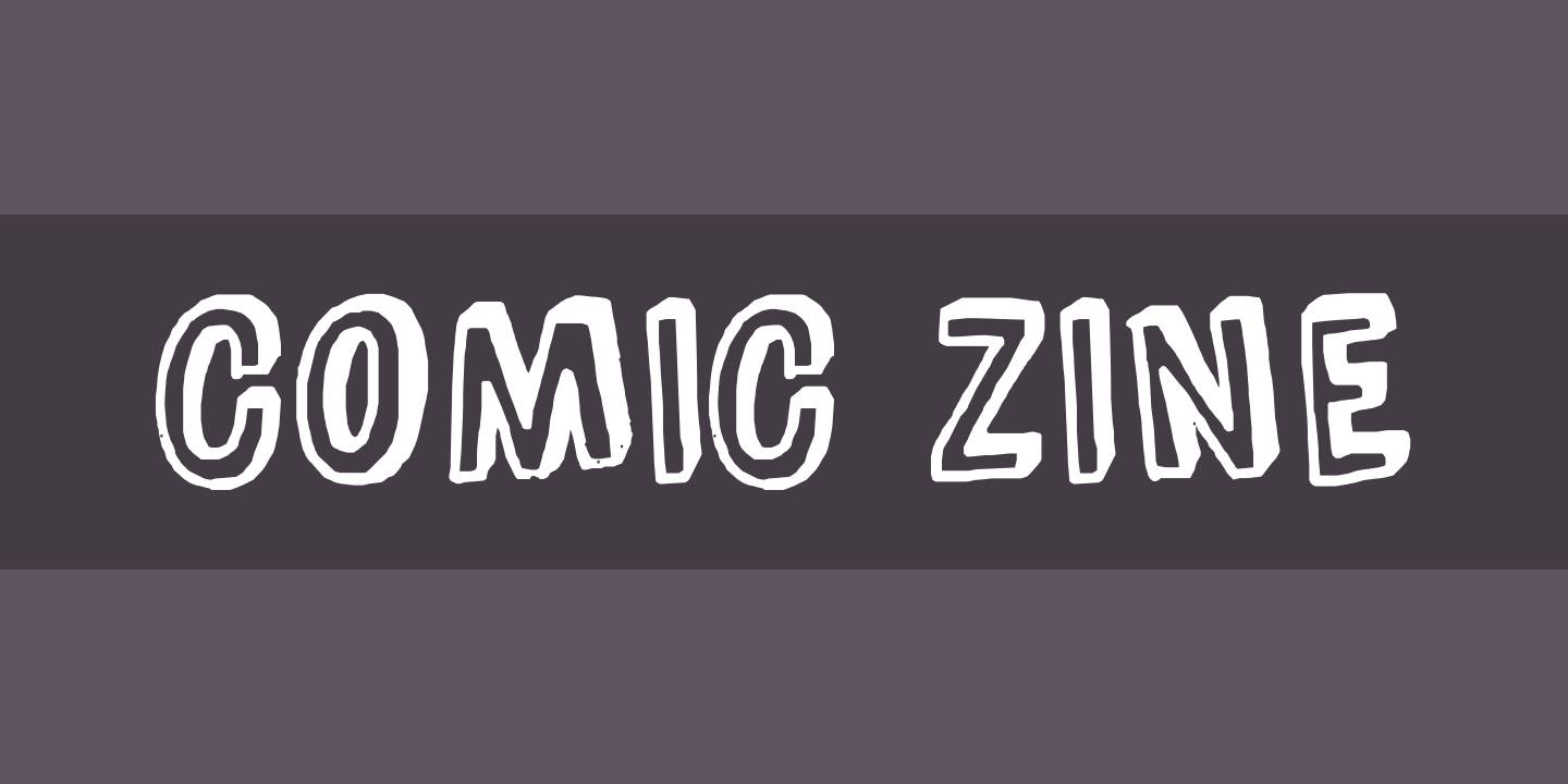 Пример шрифта Comic Zine #1